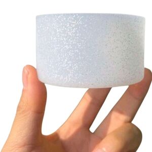 White Protective Glitter Silicone Boot Sleeve Tumbler Cups 20-40 oz Anti-Slip